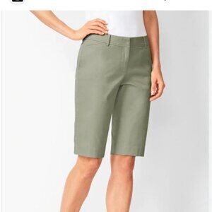 NWT Talbots Petite Green Perfect Khaki Bermuda Shorts